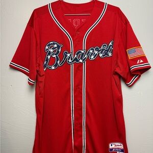 Authentic Majestic Atlanta Braves Perez #12 Jersey Size 54